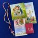 Моя перша книга про Марію + вервичка 8 мм різнокольорова дитяча + чехольчик + буклет "Як молитись вервицю для дітей" + листівка "Сім діл милосердя"